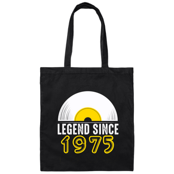 Birthday Present Legend Since 1975 Record Gift Canvas Tote Bag