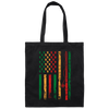 Fishing Rod, American Flag, Black Juneteenth, American Sport, Black History Canvas Tote Bag