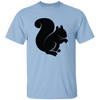 Squirrel Silhouette, Watercolor Squirrel, Animal Silhouette Black Unisex T-Shirt