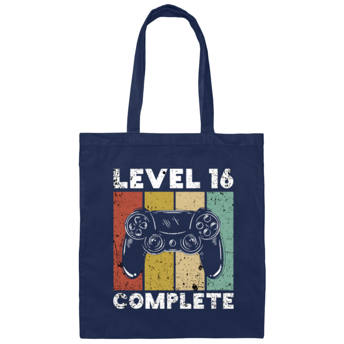 Level 16 Complete, 16th Birthday Gamer Gift, Love Game Gift Canvas Tote Bag