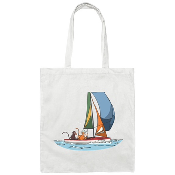 Funny Sailing With Dinghy And Friends Gift Canvas Tote Bag