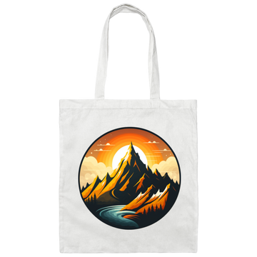Love Moountain, Best Landscape, Love Sunset, Mountain With Sunset Canvas Tote Bag