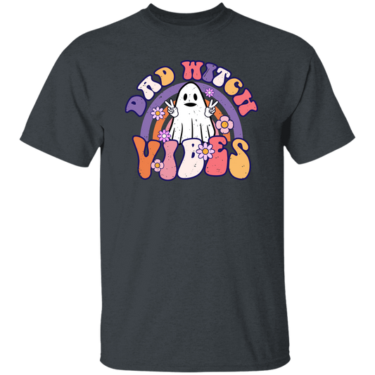 Dad Witch Vibes, Ghost Halloween, Groovy Halloween Unisex T-Shirt