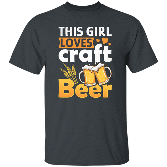 This Girl Love Craft Beer, Beer Lover, Retro Beer Unisex T-Shirt