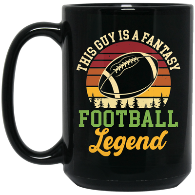 This Guy Is Fantasy Football Legend, Retro Football Legend Black Mug