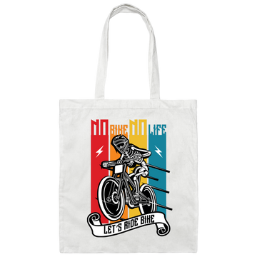 No Bike No Life, Let's Ride Bike, Retro Bike, Motorcycle Vintage Canvas Tote Bag