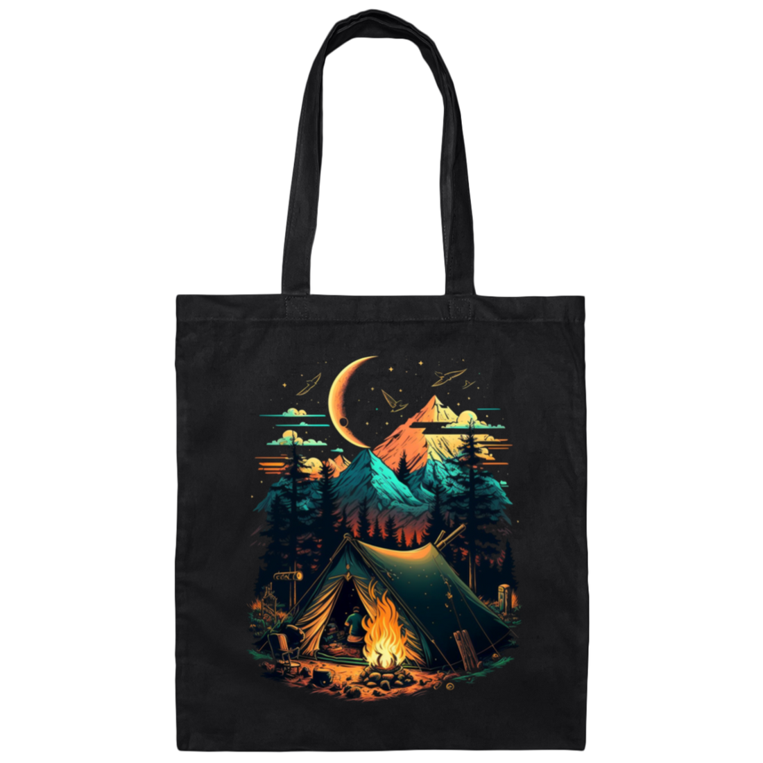 Camping Love Gift, Best Campfire Lover, Camper Gift, Reality Camping Canvas Tote Bag