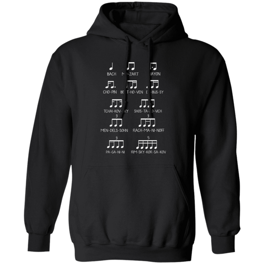 Music Design, Famous Musician, Music Note Pullover Hoodie