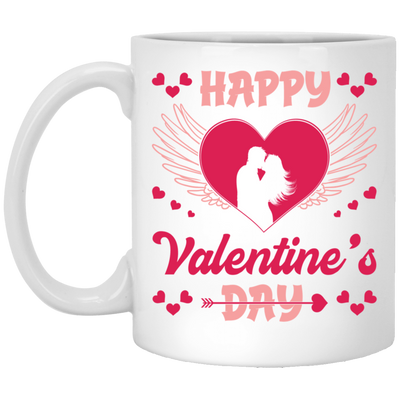 Happy Valentine's Day, Heart Swings, Pink Valentine White Mug