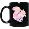 Squirrel Silhouette, Watercolor Squirrel, Animal Silhouette Black Mug