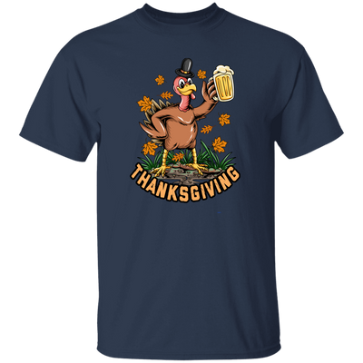 Turkey With Beer, Thanksgiving's Day, Thankful With Beer Unisex T-Shirt