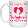 Happy Valentine's Day, Heart Swings, Pink Valentine White Mug