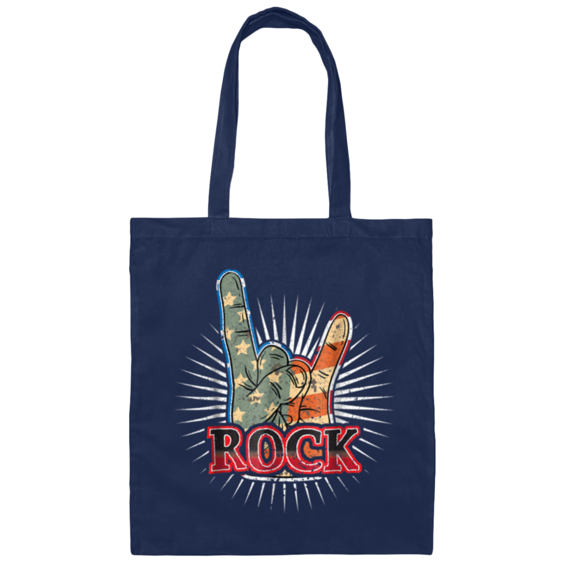 Vintage USA Rock Band Concert Poster 70s 80s Canvas Tote Bag