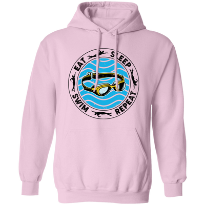 Eat Sleep Swim Repeat, Swimming Lover, Swimmer Pullover Hoodie