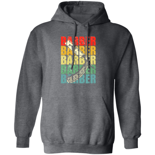 Barber Vintage, Love Barber Gift, Retro Barber, Barber In Classic Pullover Hoodie