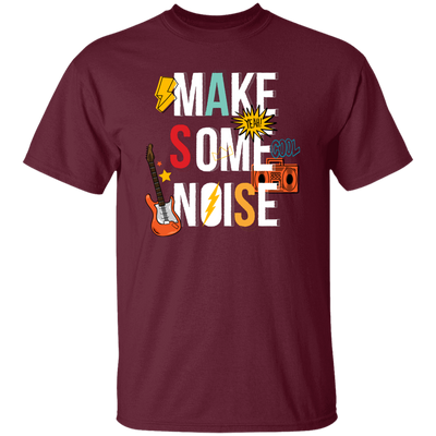 Make Some Noise, Love The Rock Music, Guitar, Cassette Unisex T-Shirt