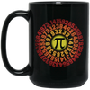 Captain Pi Retro, Pi Day Math Gift, Love Pi, Best Of Pi, Like A Sun Black Mug