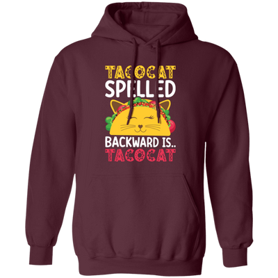 Tacocat Spelled Backward Is Tacocat, Tacocat Game, Palindrome Game Pullover Hoodie