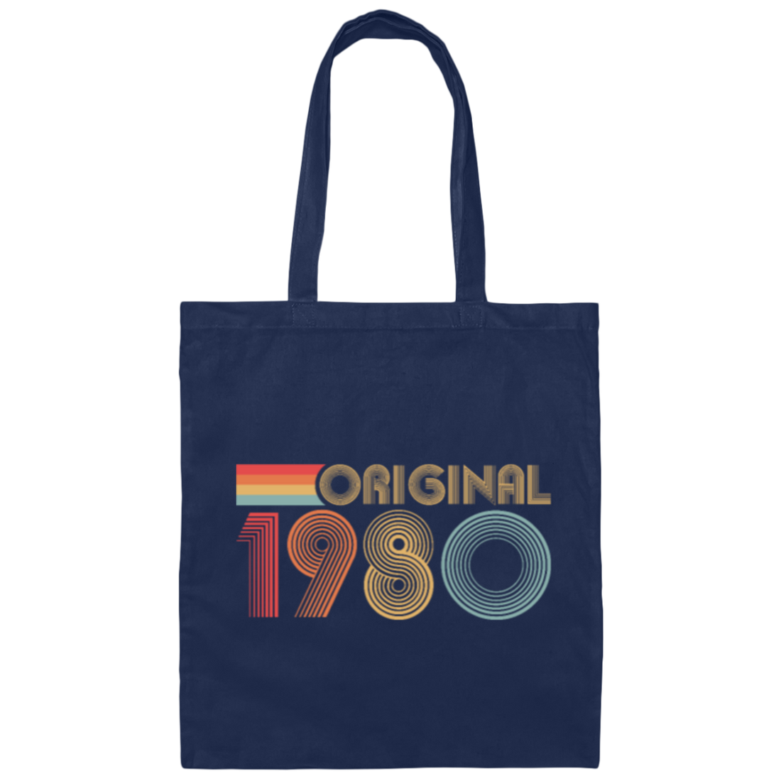 Retro Original 1980 Bithday Gift Canvas Tote Bag