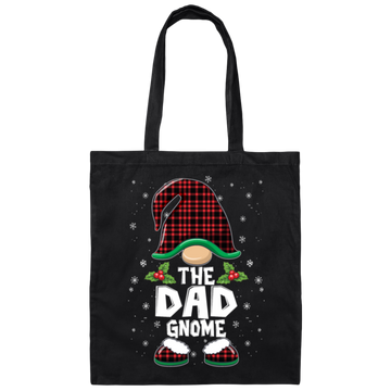 The Dad Gnome Present For Family, Xmas Cute Gnome Lover Canvas Tote Bag