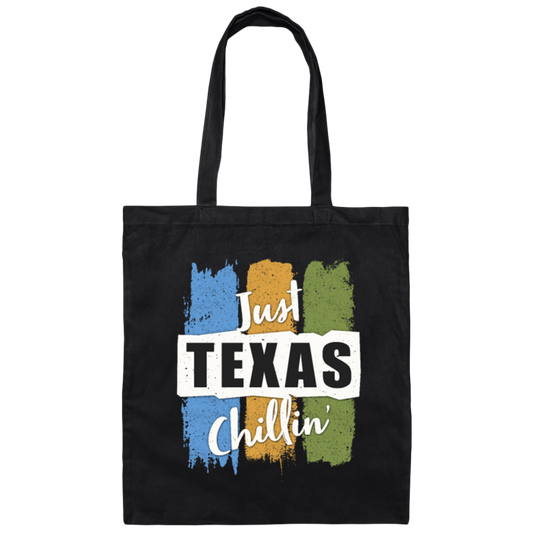 Just Texas Chilling State City Chilling Canvas Tote Bag