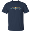 Badminton Heartbeat, Badminton Player Gift, Love Retro Badminton Unisex T-Shirt