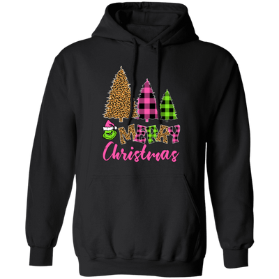 Leopard Christmas, Plaid Christmas, Trendy Grinch, Merry Christmas, Trendy Christmas Pullover Hoodie