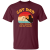 Cat Dad, Like A Regular Dad But Cooler, Cat Lover, Retro Cat Unisex T-Shirt