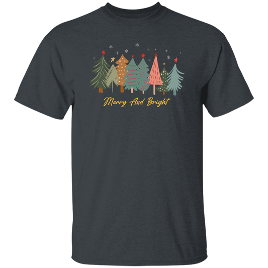 Merry And Bright, Christmas Tree, Merry Christmas Unisex T-Shirt