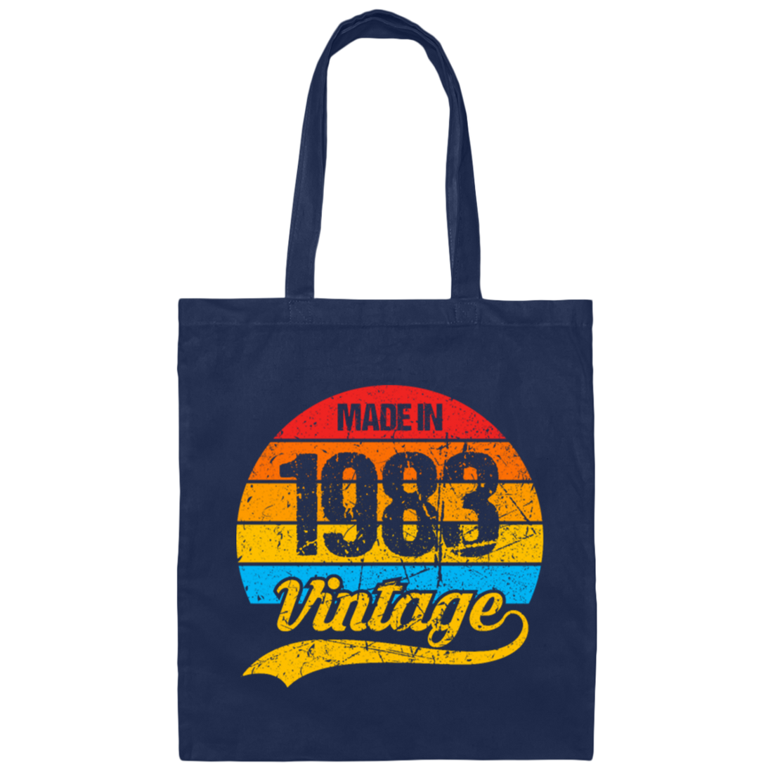 1983 Vintage Gift, Retro 1983 Lover, Birthday Gift Love Canvas Tote Bag