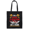 Love Book, I Am A Book-dragon, Not A Bookworm, Retro Book Gift Canvas Tote Bag