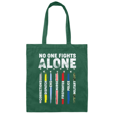 First Responders American Thin Line Police Canvas Tote Bag