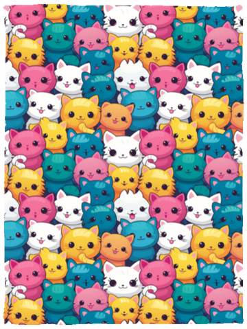 Cute Cats, Cat Bundle, 3D Cats Blanket, Cat Seamless, Blanket BP005