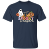 Spooky Season, Groovy Halloween, Boo And Bat Unisex T-Shirt