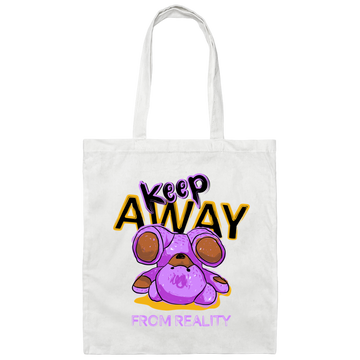 Keep Away From Reality, Cute Teddy, Teddy In Real Canvas Tote Bag