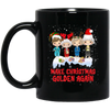 Make Christmas Golden Again With Your Family, My Woman In Family, Merry Christmas Black Mug