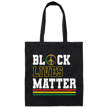 Black Live Matters Stop Racism Human Rights Canvas Tote Bag