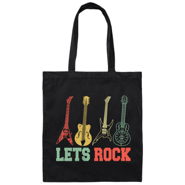 Guitar Rock Music Rock And Roll Music Vintage Instrument Canvas Tote Bag