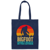 Bigfoot Sasquatch Believe Big Foot Gift, Bigfoot Vintage Canvas Tote Bag