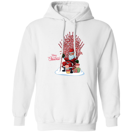 Old Santa, Drunk Christmas, Angry Santa, Chieftain Santa, Merry Christmas, Trendy Christmas Pullover Hoodie