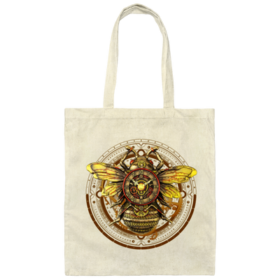 Bee Steampunk, Wall Clock, Love Bee, Bee Clock, Best Clock Gift Canvas Tote Bag