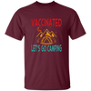 Funny Vaccination and Camping Hiking Vaccinated Gift For Camping Lovers Vintage Unisex T-Shirt