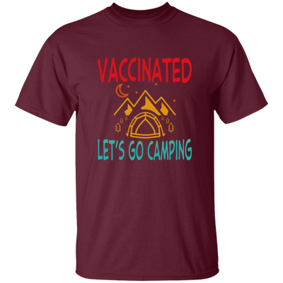 Funny Vaccination and Camping Hiking Vaccinated Gift For Camping Lovers Vintage Unisex T-Shirt