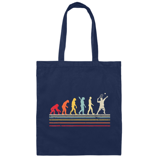 Retro Tennis, Funny Tennis Retro Style Canvas Tote Bag