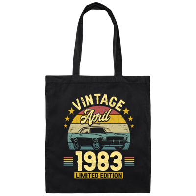 1983 Best Gift, 1983 Limited Edition, April 1983 Birthday Gift, Retro 1983 Canvas Tote Bag