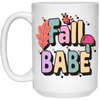 Fall Babe, love Fall, Fall Season, Fall Air, Groovy Fall White Mug