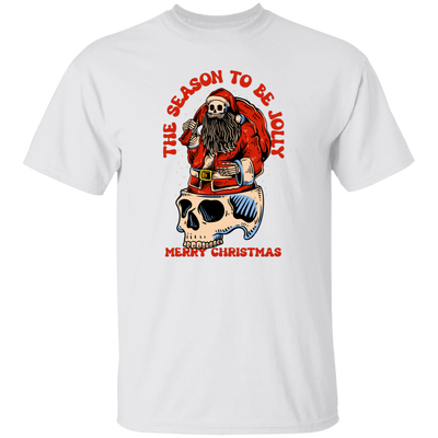 The Season To Be Jolly, Merry Christmas, Santa Skeleton Unisex T-Shirt