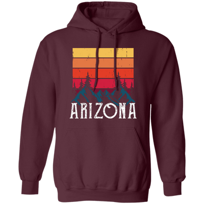 Retro Arizona, Arizona Mountain, National Park Pullover Hoodie