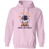 Halloween Space, Trick Or Treat, Horror Astronaut Pullover Hoodie