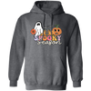 Spooky Season, Groovy Halloween, Boo And Bat Pullover Hoodie